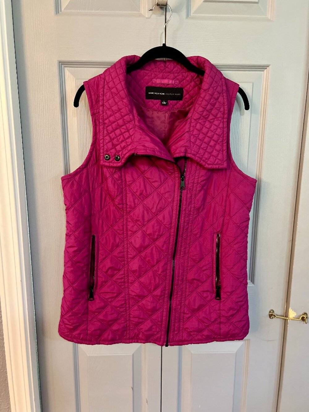 Marc Andrew Quilted Vest Fuchsia Women